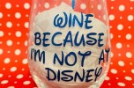 Disney inspired wine glass
