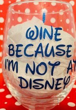 Disney inspired wine glass
