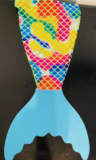 Blue Mermaid 6 months- 3 years can be personalized for an extra 3 dollars a letter! (front only costume for easy walking or pictures)