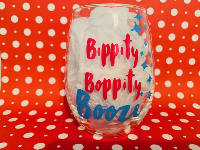 Disney inspired wine glass