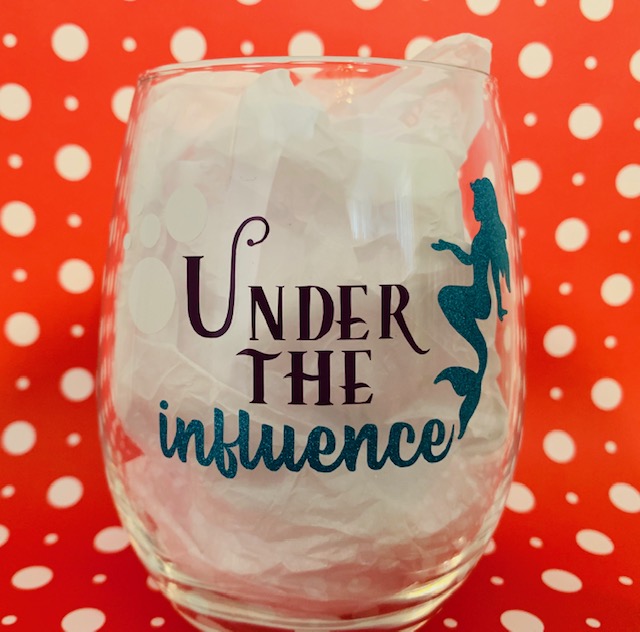 Disney inspired wine glass